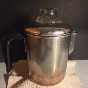Revere Ware 4 Cup Coffee Percolator Complete with glass knob